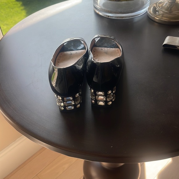 Miu miu black patent with crystal hells - Picture 3 of 3